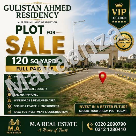 PLOT FOR SALE | GULISTAN-E-AHMED RESIDENCY